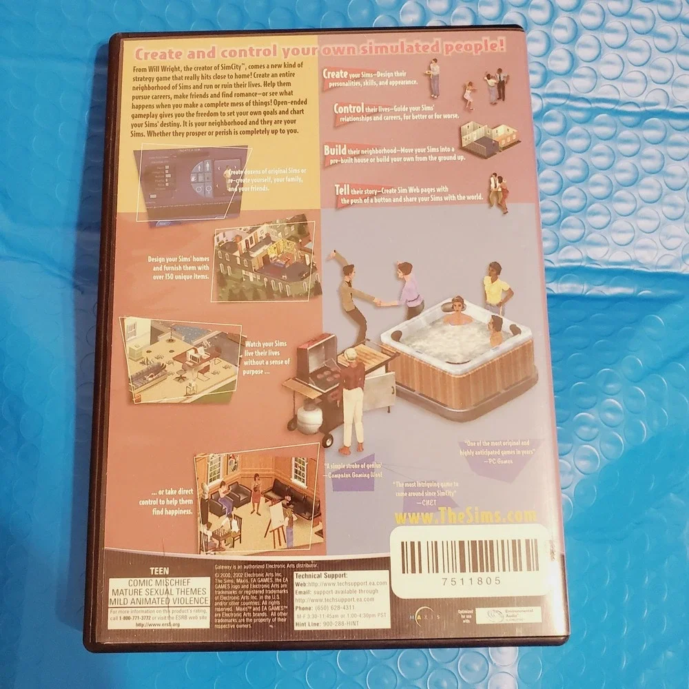 The Sims 1 Factory Sealed Game PC 2000 Video Game EA Games Rated T-Teen